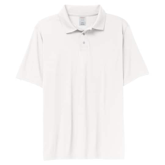Hanes Men's Cool DRI Polo Shirt in White | 2XL | Michaels®